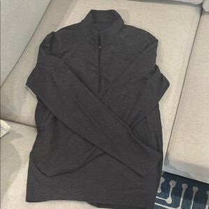 Lululemon Men's Charcoal quarter Zip-Up Sweater (L)